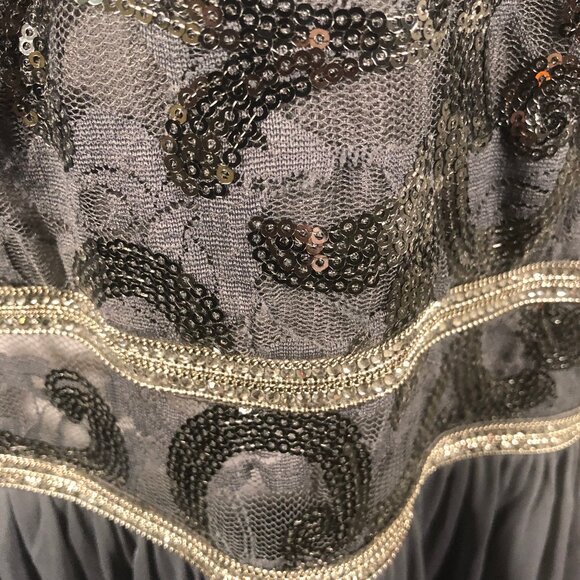 BCX Charcoal Sequin Overlay Party Dress – Size 16W – New w/ Tags - Picture 9 of 16